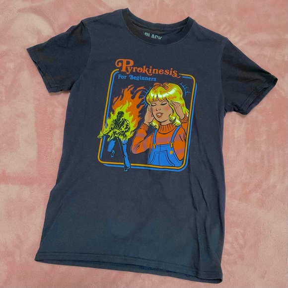 BLACK MATTER retro-style pyrokinesis graphic tee - Picture 1 of 2